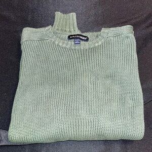 Britches Heavy Cotton Knit Sweater Mens L Green Gorpcore Dark Academia VTG HK